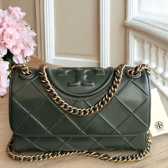 🚫SOLD🚫Tory Burch Soft Fleming Convertible Shoulder Bag in Sycamore (Green) - Picture 17 of 17